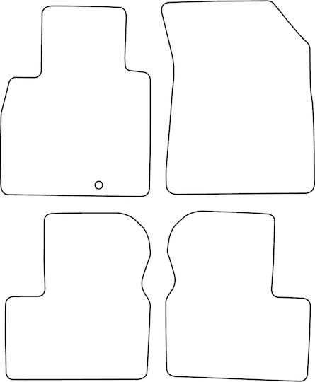 Set Velour Mats Matching Nissan Micra Iv K13 2010-2016 Blue Edging