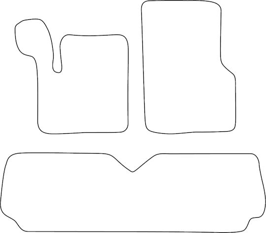 Set Velour Mats Matching Renault Espace Iii 1996-2002 5-seat Black Edging