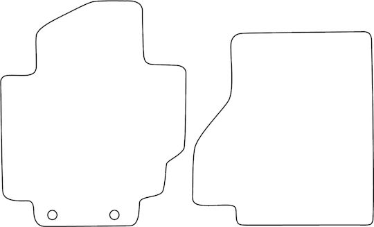 Set Veloursmatten Passend Für Nissan Nv200 Ev 2010-2019 Mit Blauer Kante