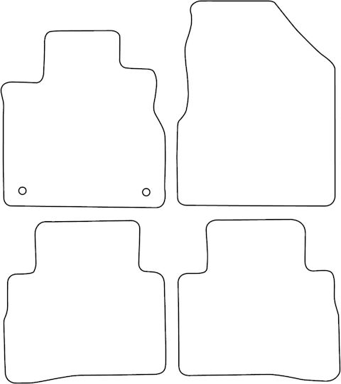 Set Covorașe Velur Potrivite Nissan Murano I 2004-2008 Margine Neagră