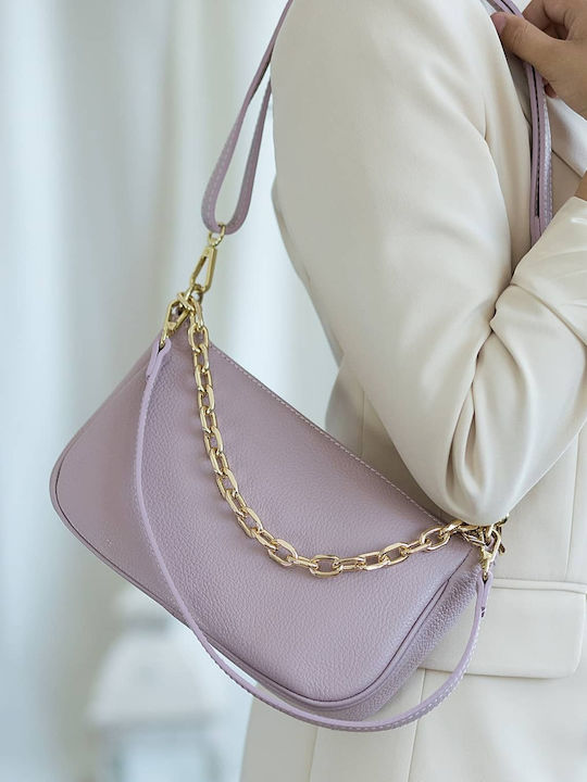 Leather Women's Bag Crossbody Purple