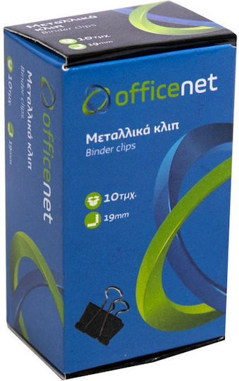 Officenet Κλιπς Μεταλλικά 19mm Μαύρα 10τμχ
