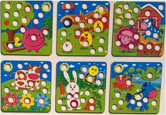 Roter Kafer Kinderpuzzles Holz Mosaik Farm
