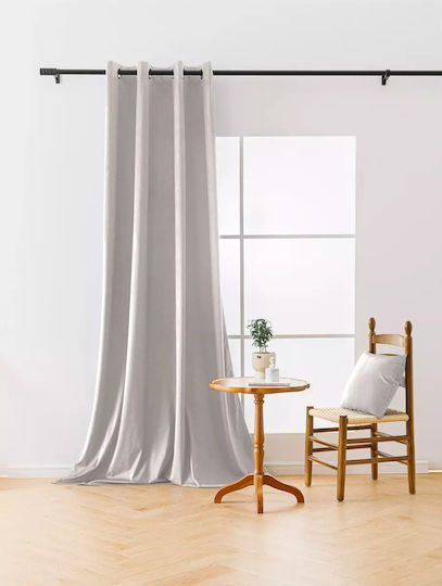 Cotton Market Завеса Затъмнение с Копчета Бяла 140x250бр