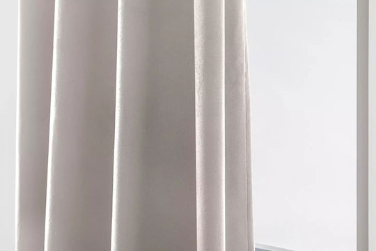 Cotton Market Завеса Затъмнение с Копчета Бяла 140x250бр