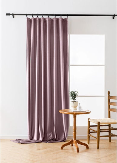 Cotton Market Κουρτίνα Συσκότισης με Τρέσα Ροζ 140x270εκ.