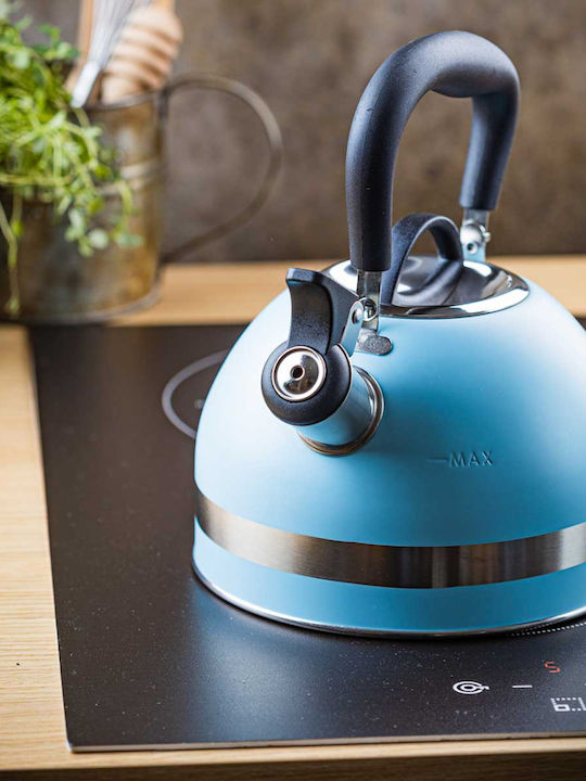 KING Hoff Retro Kettle Stainless Steel Blue 1800ml