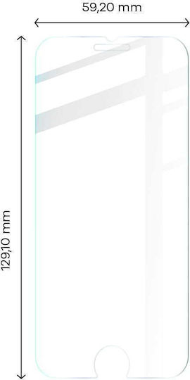 Bizon Glass Clear Tempered Glass 3 Pieces + Lens iPhone SE 2022/2020 8/7