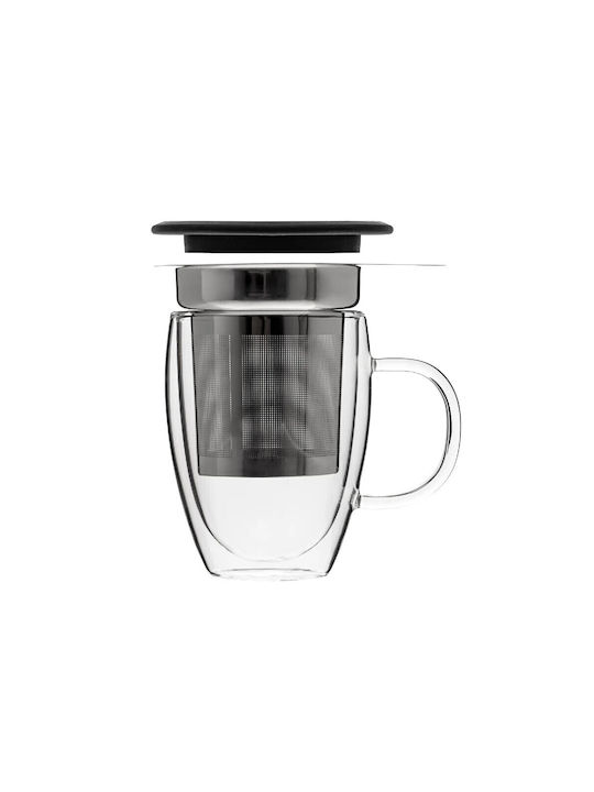 Atmosphera Atmosphera Louie Becher Glas mit Deckel Transparent 300ml
