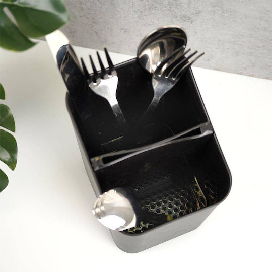 Vilde Plastic Black Cutlery Drainer 14x11x16cm