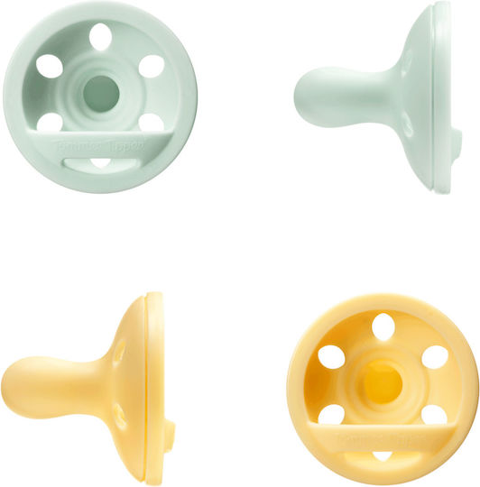 Tommee Tippee Breastlike Πιπίλες Σιλικόνης Κίτρινο για 0-6 μηνών 2τμχ