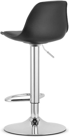 Stool Bar with Adjustable Height Black 2pcs 43x37x38cm
