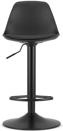 Stool Bar with Adjustable Height Black 35x37x47cm