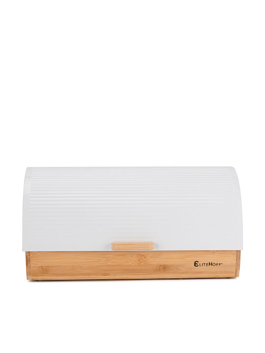 Elitehoff Cutie de pâine din bambus Albă 39x28.5cm
