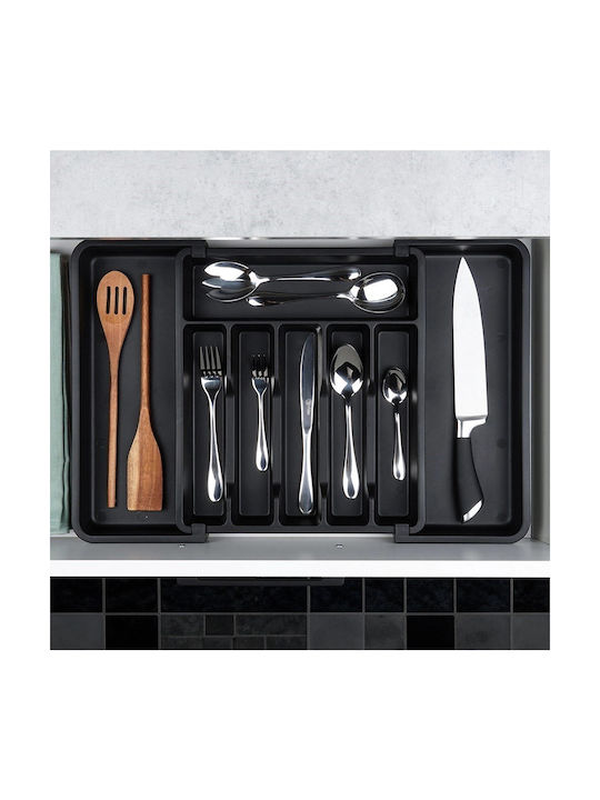Orion Opening Plastic Drawer Cutlery Tray 56.5x37x5cm Black
