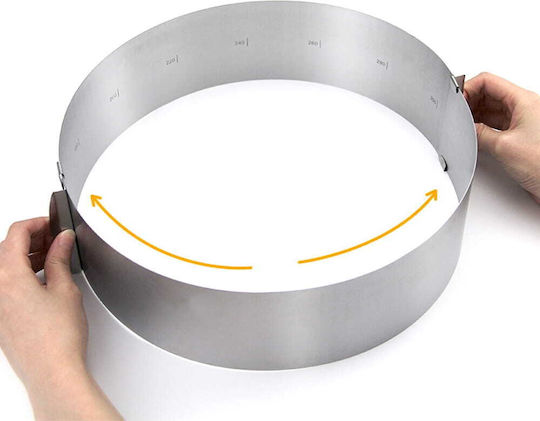 Rant Cake Inel Înălțime 20cm Reglabil 16-30cm Scară Inel Înalt Pentru Tort