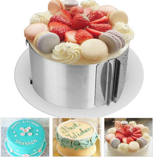 Rant Cake Inel Înălțime 20cm Reglabil 16-30cm Scară Inel Înalt Pentru Tort