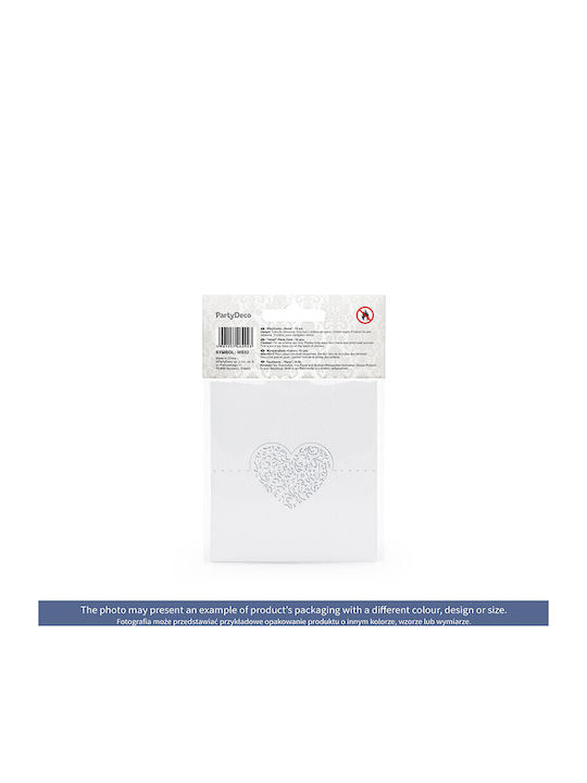 Table Place Cards Heart 9 X 6.5 Cm 1 Pack 10 Pieces