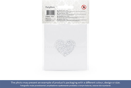 Tischkarten Herz 9 x 6,5 cm 1 Packung 10 Stück