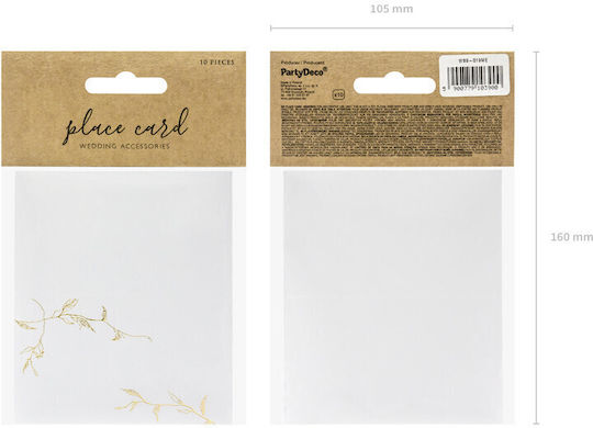 Tischkarten Zweige Gold 9,5x5,5cm 1 Packung 10 Stücke