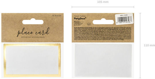 Tischkartenrahmen Gold 9,5x5,5cm 1 Packung 10 Stücke