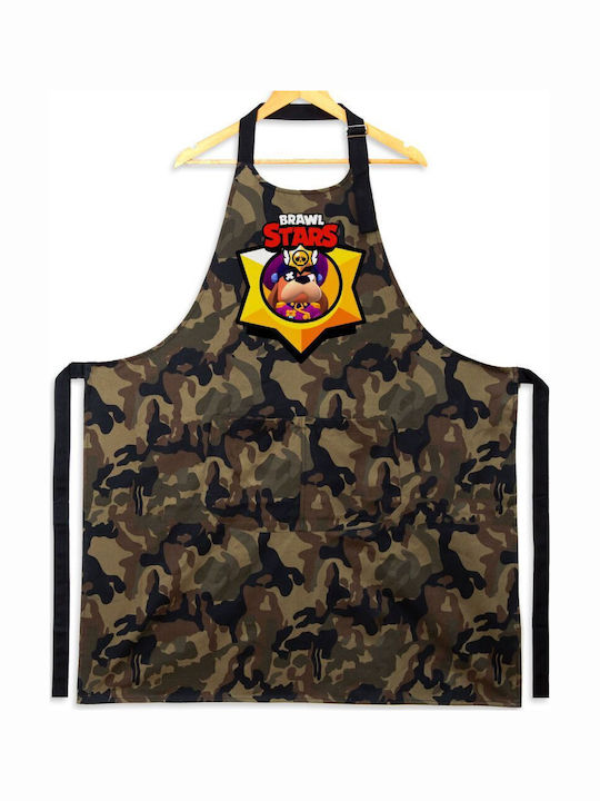 Koupakoupa Brawl Stars Ruffs Ποδιά Κουζίνας Γκρι 31.5x20cm KP_30938_apron-army