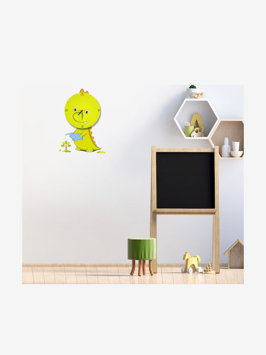 Kinder Wandleuchte LED Kunststoff Milagro Drache mit Uhr