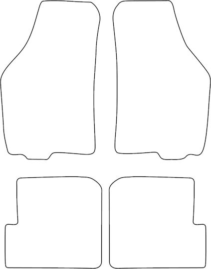 Velour Carpet Set Fitting Lancia Ypsilon I 1996-2003 Red Edging