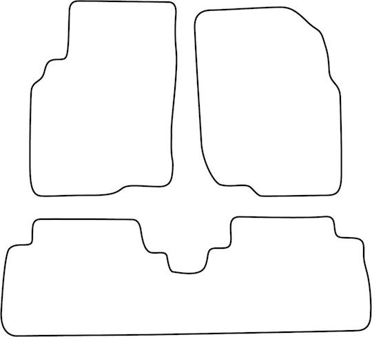 Complete Set Velour Mats Nissan Almera Tino 2000-2006 Red Edging