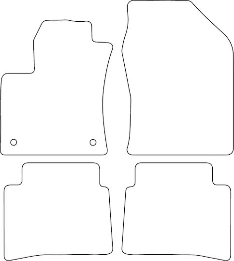 Set Covorașe Velur Pentru Toyota Prius V 2015 Margine Roșie