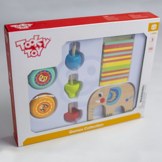 Tooky Toys Wooden Fishing Game Elephant for 3+ Years (Miscellaneous Designs)