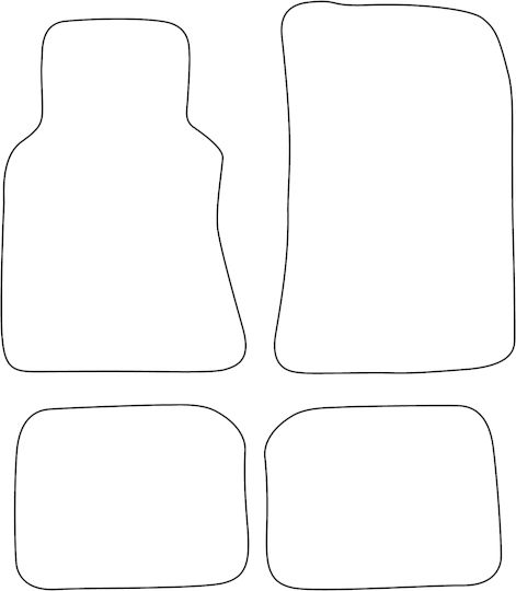 Set Velour Car Mats Matching Mercedes S-Class C126 Coupe 1979-1991 Blue Edging