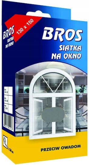 Bros Σίτα Παραθύρου με Σκρατς Σταθερή Λευκή 150x130cm