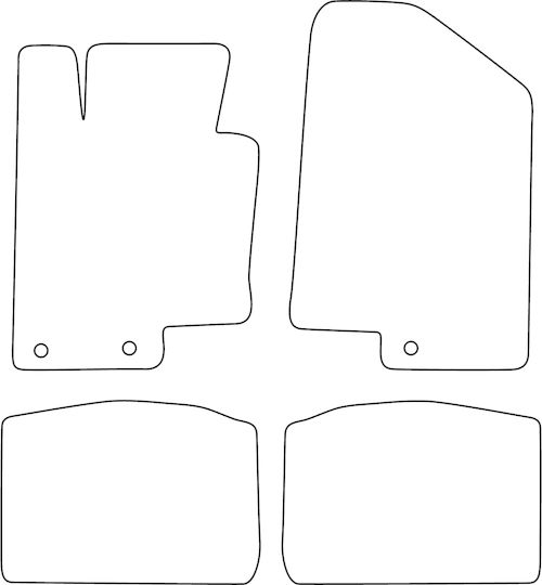 Velour Carpet Set Matching Kia Optima Iii 2010-2015 Black Edging