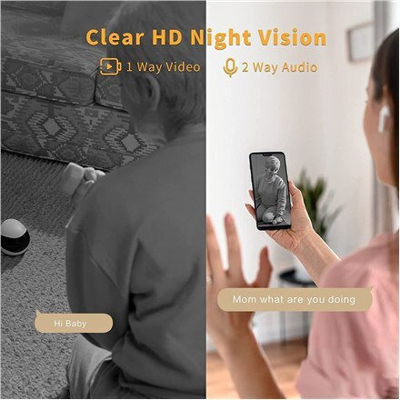 Enabot EBO SE IP Überwachungskamera Wi-Fi Full HD 1080p Batteriebetrieben mit Zwei-Wege-Kommunikation