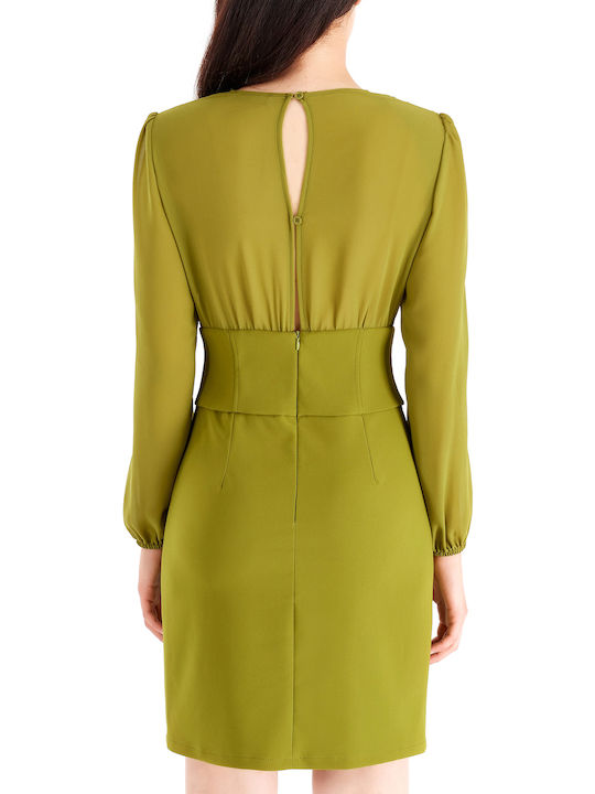 Mini Evening Dress Oil Green