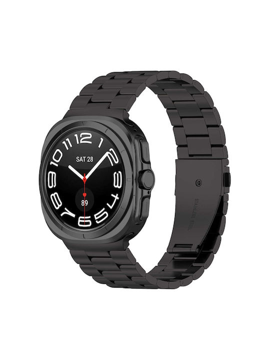 Curea Bizon din Oțel Inoxidabil pentru Ceas Aura Galaxy Watch Ultra 47 Mm Neagră Curea Bizon din Oțel Inoxidabil pentru Ceas Aura Galaxy Watch Ultra 47 Mm Neagră