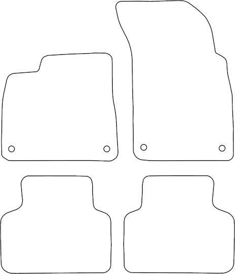 Set Velour Car Mats Fitting Audi Q7 II 4M FL 2019 Black Edging