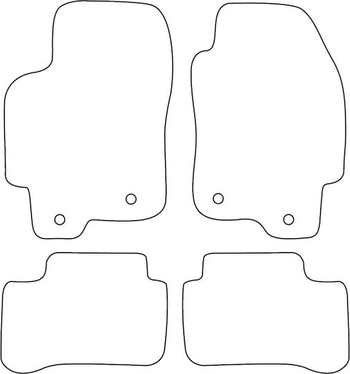 Complete Set Velour Mats Fitting Jaguar X-type Manual 2001-2009 Red Edging