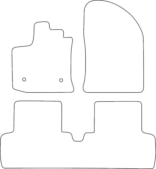 Velour Carpet Set Compatible With Dacia Lodgy 2012-2022 Red Edging