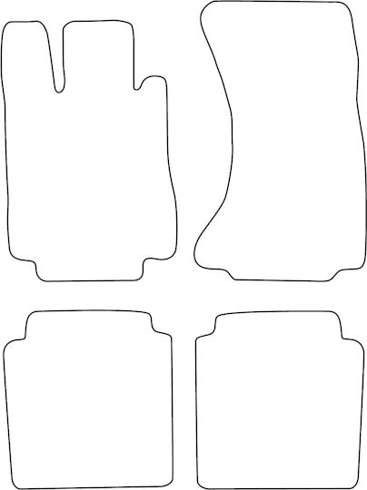 Velour Carpet Set Compatible Mercedes S-class W220 Long 4-matic 1998-2005 Black Edging