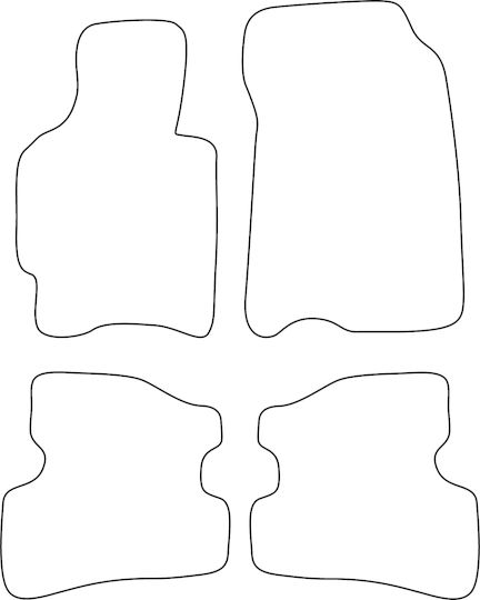 Set Velour Mats Matching Mazda Xedos 6 1992-1999 Blue Edging