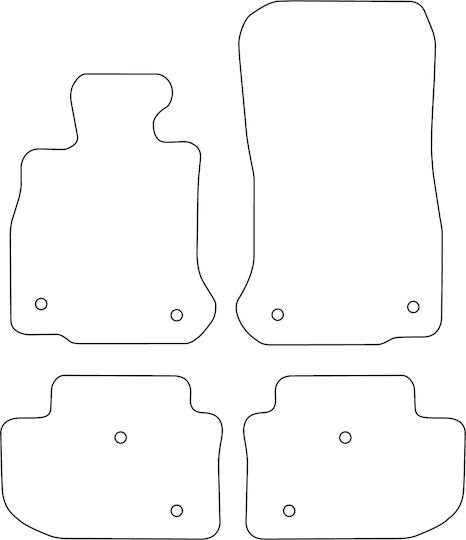 Set Covorașe Auto Din Velur Compatibil BMW Serie 6 Gran Coupé F06 2011-2018 Margine Neagră