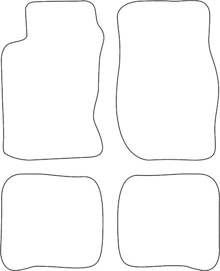 Set Covorașe Velur Potrivite Toyota Carina E 1992-1998 Margine Neagră