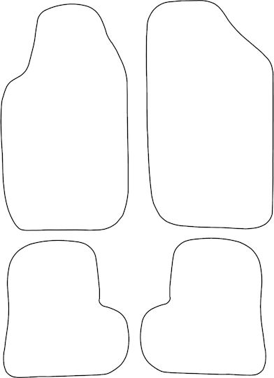 Velour Carpet Set Fitting Peugeot 206 1998-2009 Red Edging