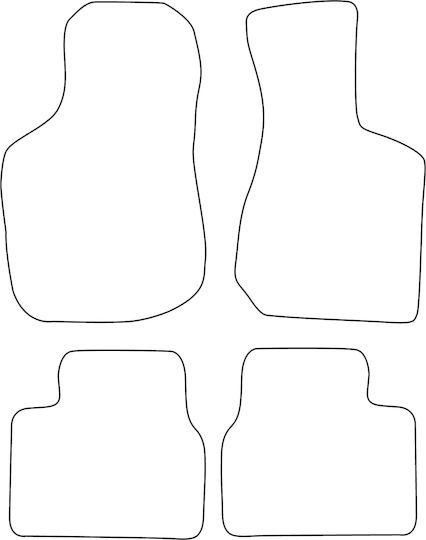 Set Velour Car Mats Matching Opel Tigra A 1994-2000 Blue Edging