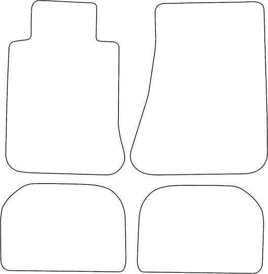 Velour Carpet Car Mats Set Front and Back Fitting Bmw Series 7 E38 1994-2001 Black Raised Sides
