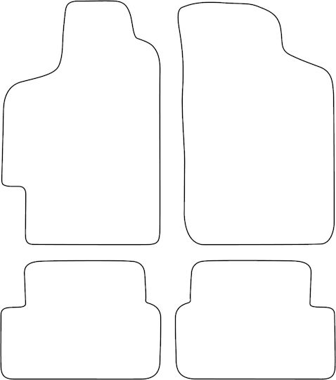 Set Covorașe Din Velur Pentru Renault Laguna I 1993-1998 Cu Margine Albastră