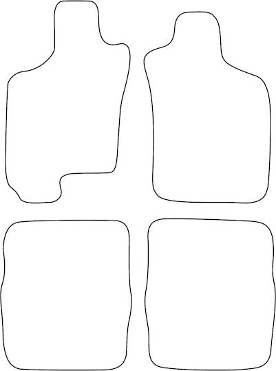 Set Velour Mats Matching Fiat Siena 1996-2002 Black Edging
