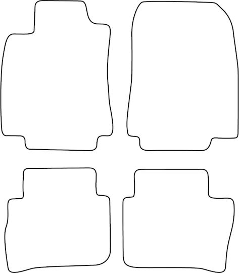 Set Velours Fußmatten Passend Für Nissan Tiida I 2007-2012 Rote Kante